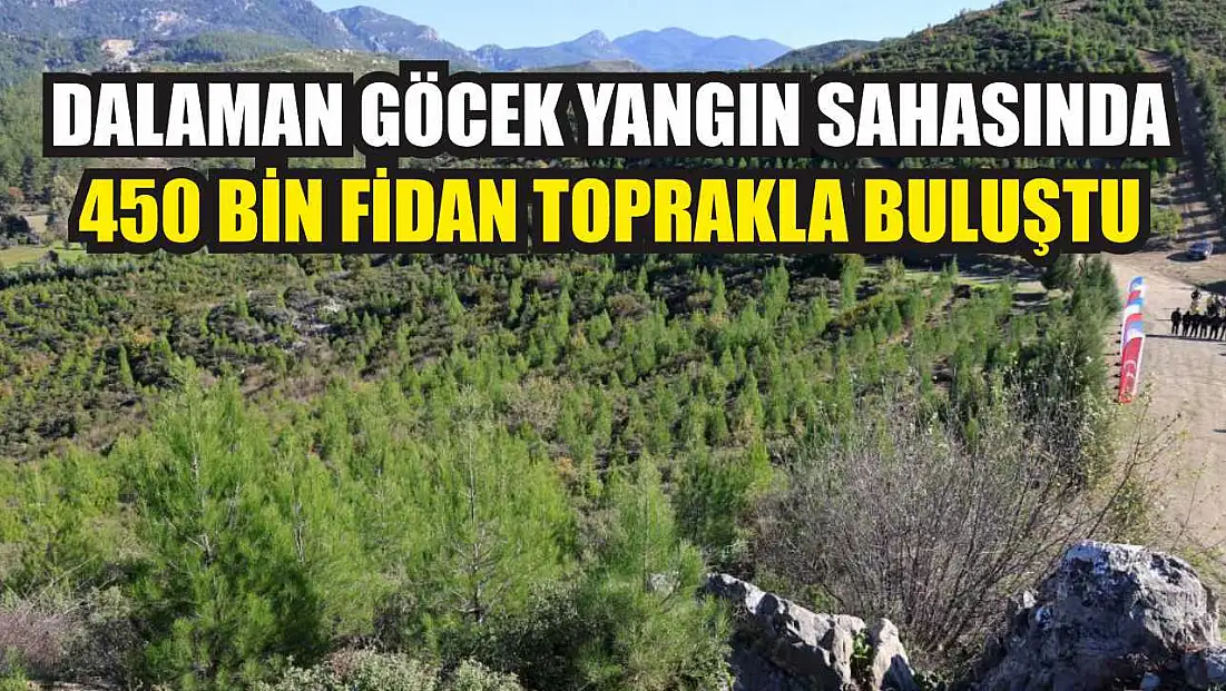 Dalaman Göcek Yangın Sahasında 450 Bin Fidan Toprakla Buluştu