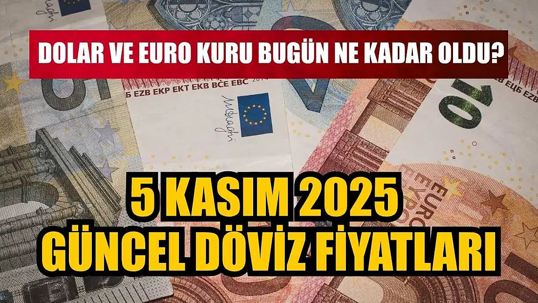Dolar ve Euro kuru bugün ne kadar oldu?  5 Kasım 2025 güncel döviz fiyatları