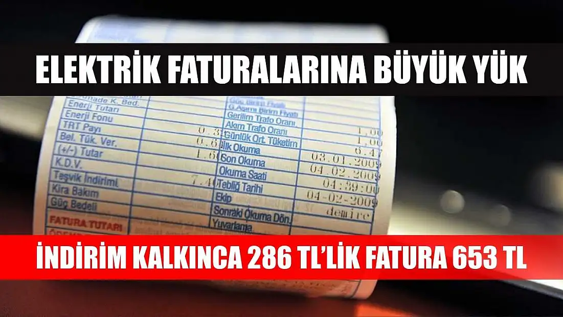Elektrik Faturalarına Büyük Yük: İndirim Kalkınca 286 TL’lik Fatura 653 TL
