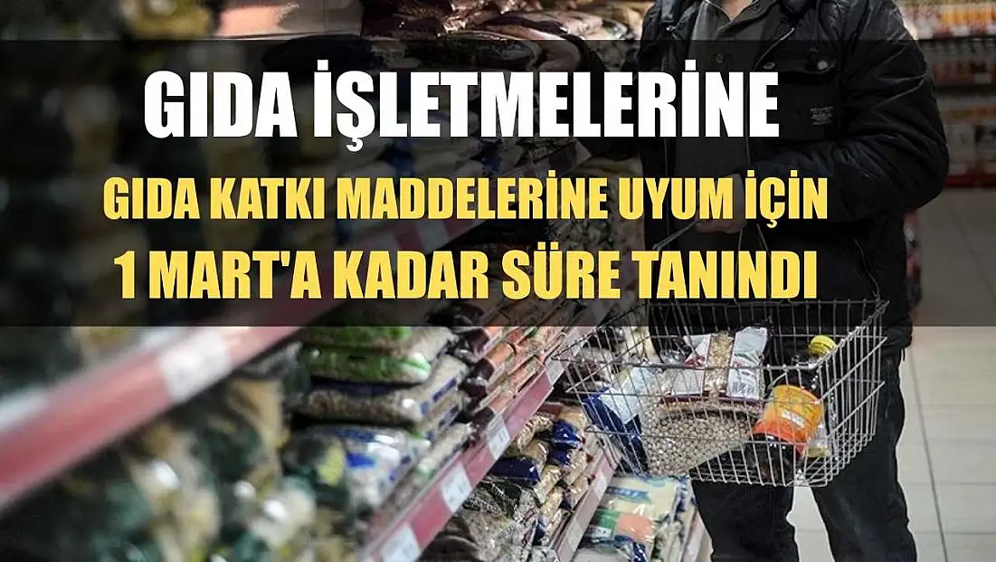 Gıda işletmelerine, gıda katkı maddelerine uyum için 1 Mart'a kadar süre tanındı