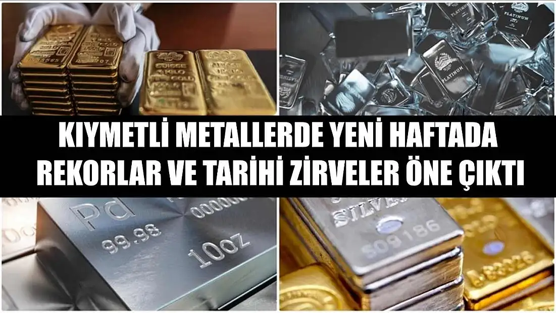 Kıymetli metallerde yeni haftada rekorlar ve tarihi zirveler öne çıktı