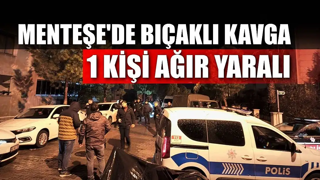 Menteşe'de bıçaklı kavga:1 kişi ağır yaralı