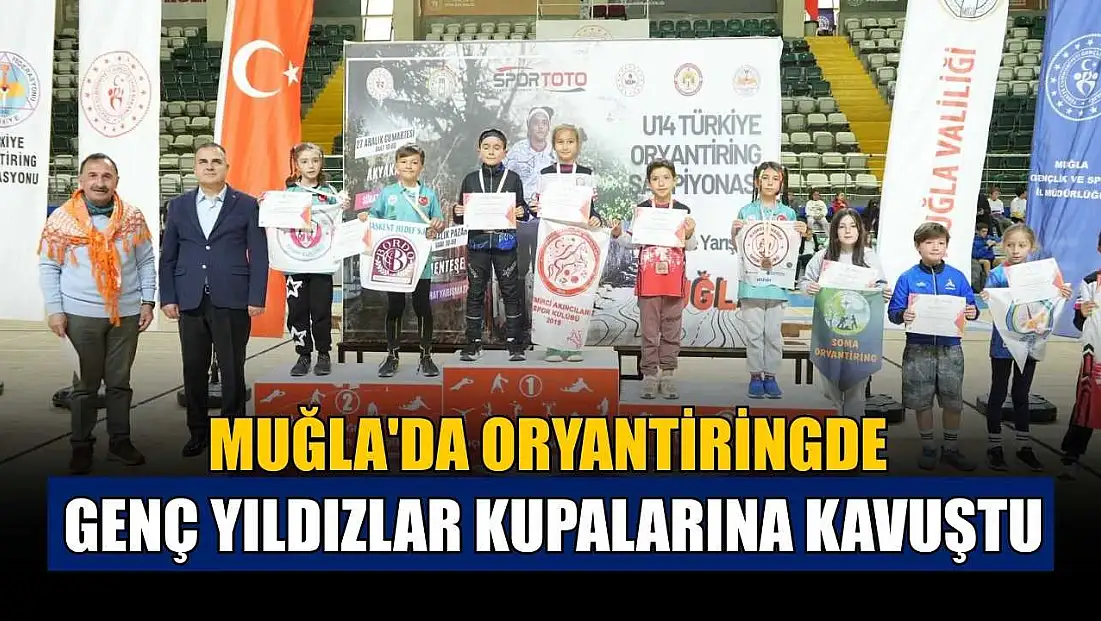 Muğla'da oryantiringde genç yıldızlar kupalarına kavuştu