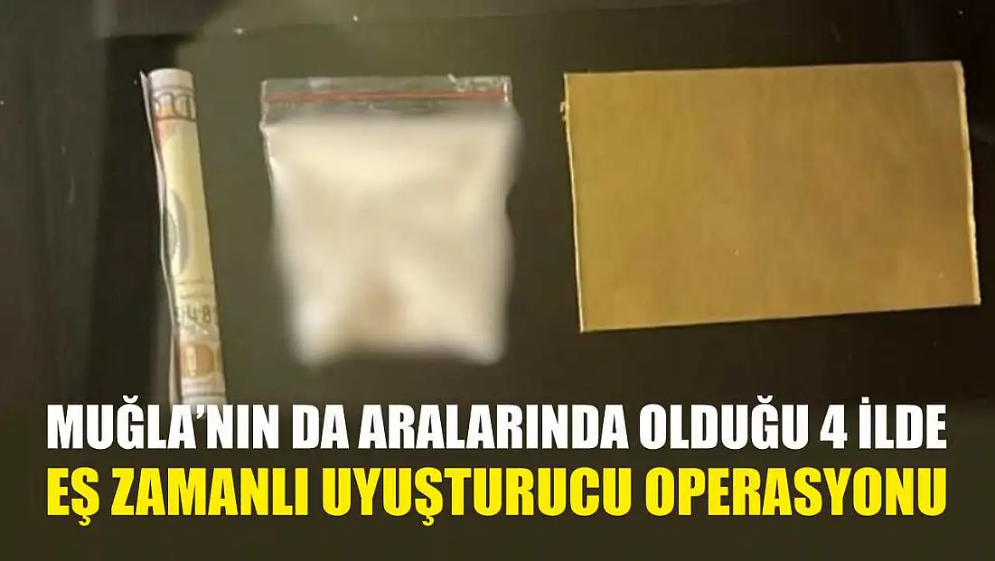 Muğla’nın da Aralarında Olduğu 4 İlde Eş Zamanlı Uyuşturucu Operasyonu