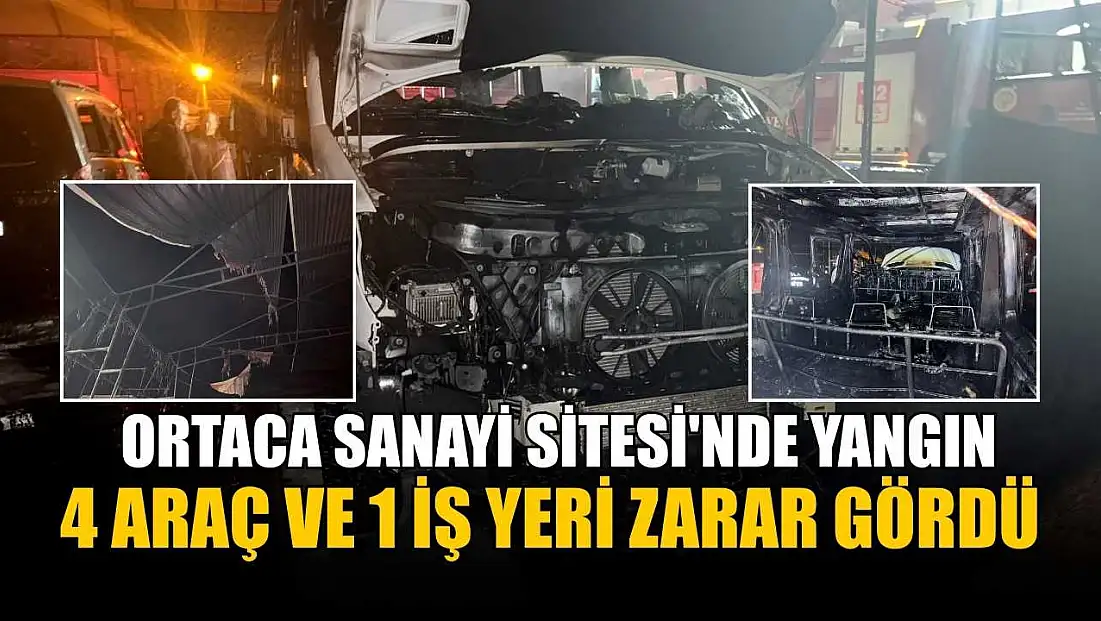 Ortaca Sanayi Sitesi'nde yangın: 4 araç ve 1 iş yeri zarar gördü