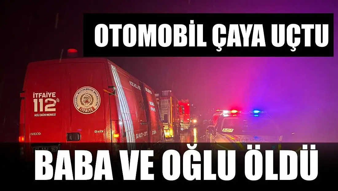Otomobil çaya uçtu: Baba ve oğlu öldü