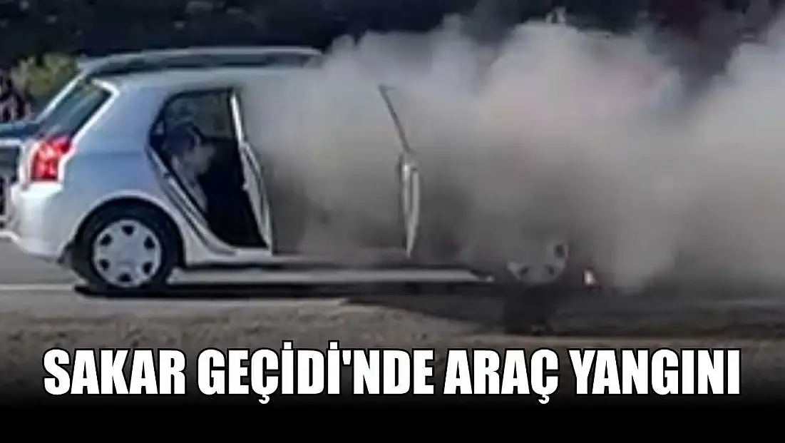 Sakar Geçidi'nde araç yangını