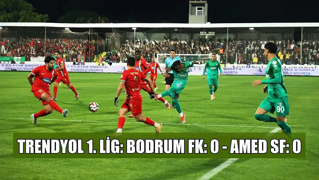 Trendyol 1. Lig: Bodrum FK: 0 - Amed SF: 0