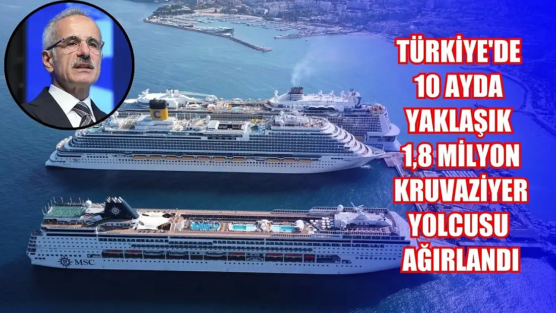 Türkiye'de 10 ayda yaklaşık 1,8 milyon kruvaziyer yolcusu ağırlandı