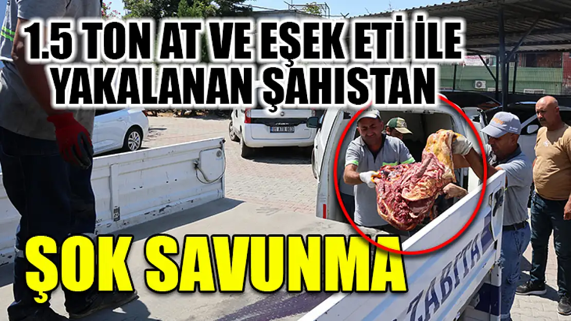 1.5 Ton At Ve Eşek Eti İle Yakalanan Şahıstan Şok Savunma