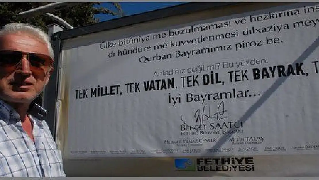 FETHİYE BELEDİYESİ'NDEN KÜRTÇE BAYRAM MESAJI (görüntülü)