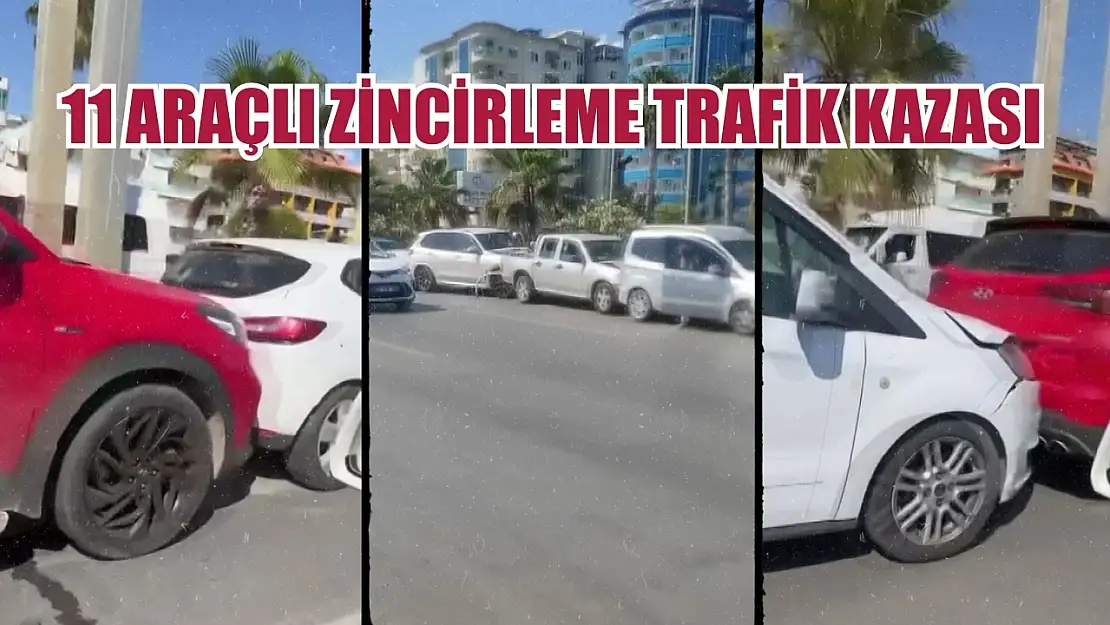 11 araçlı zincirleme trafik kazası