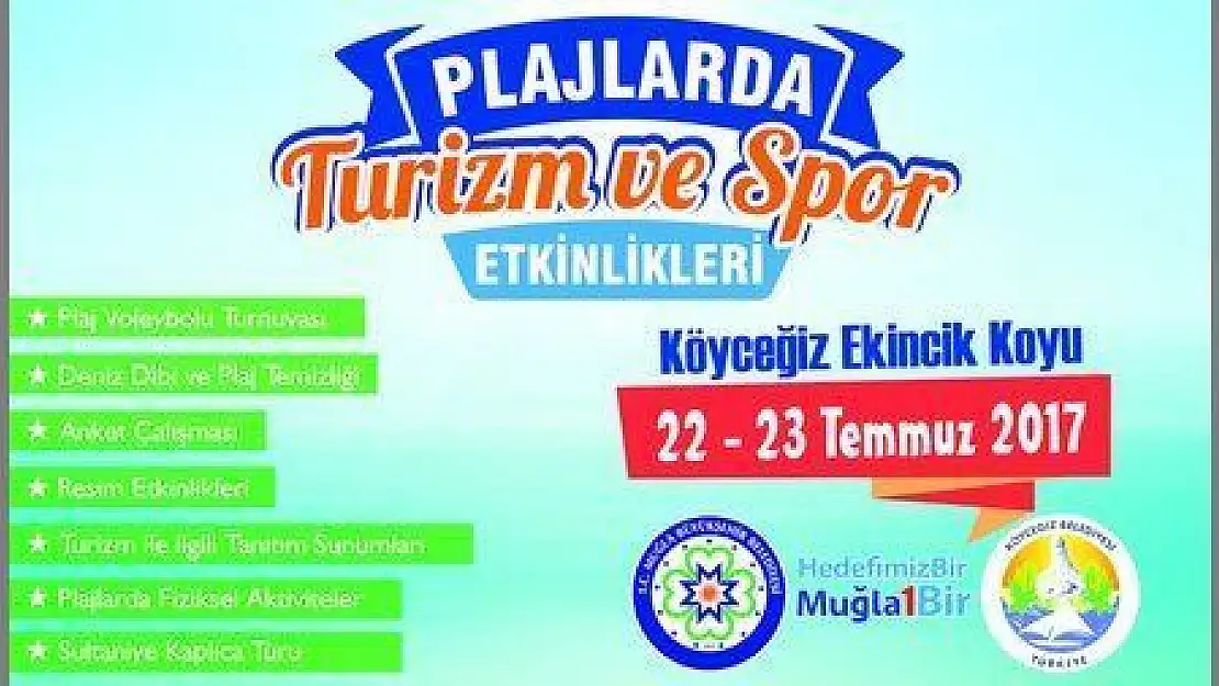 Plajlarda Turizm ve Spor Etkinlikleri Köyceğiz'de Başlıyor