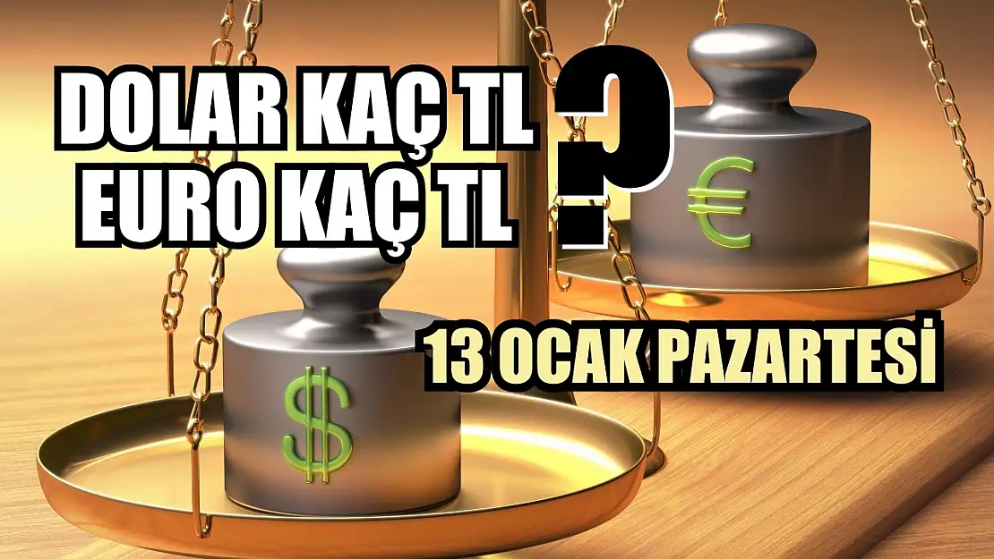 13 Ocak Pazartesi Dolar Kaç TL, Euro Kaç TL