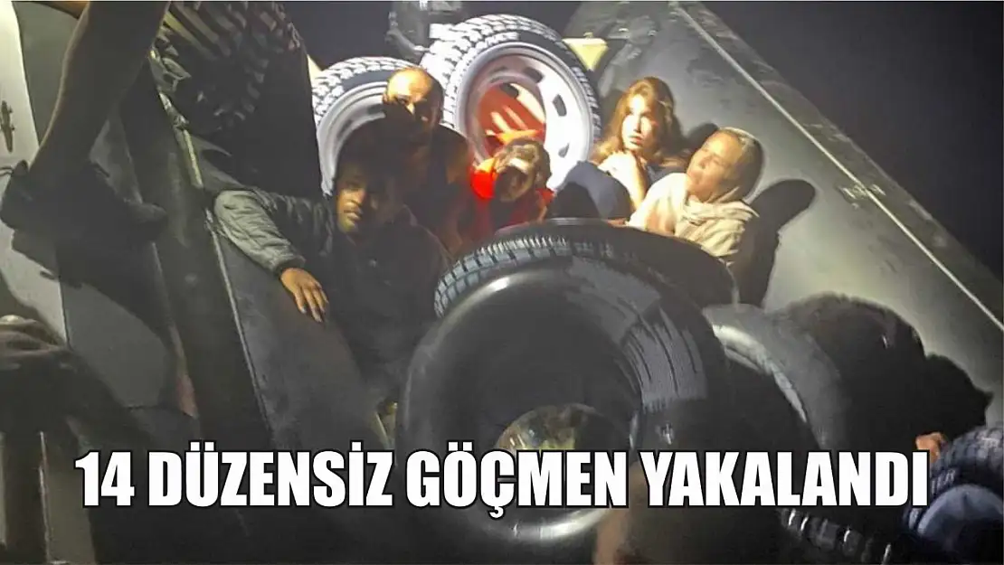 14 düzensiz göçmen yakalandı