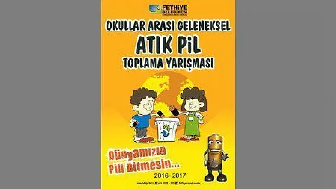 Okullarda atık pil yarışması başladı