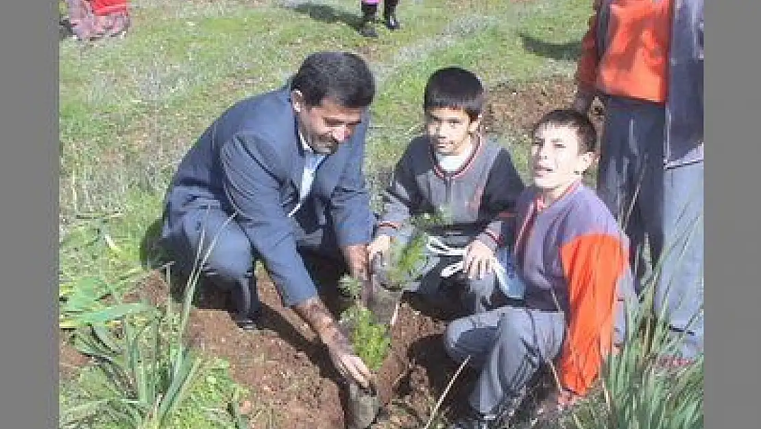 ÖĞRENCİLER, FİDAN DİKME SEVİNCİ YAŞADILAR