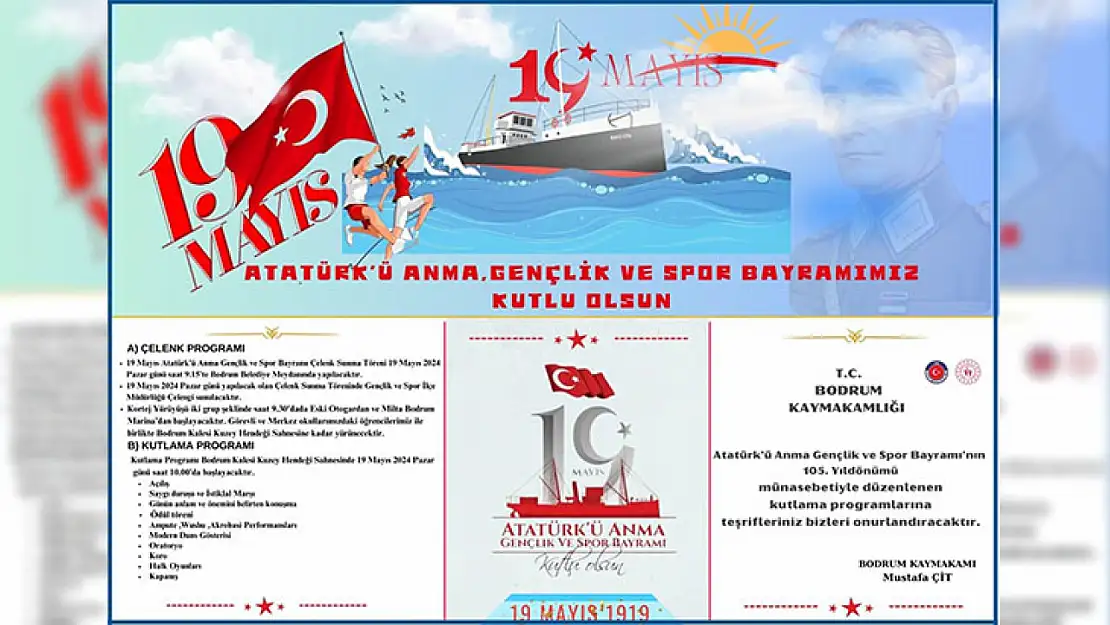 19 Mayıs Bodrum'da Coşkuyla Kutlanacak