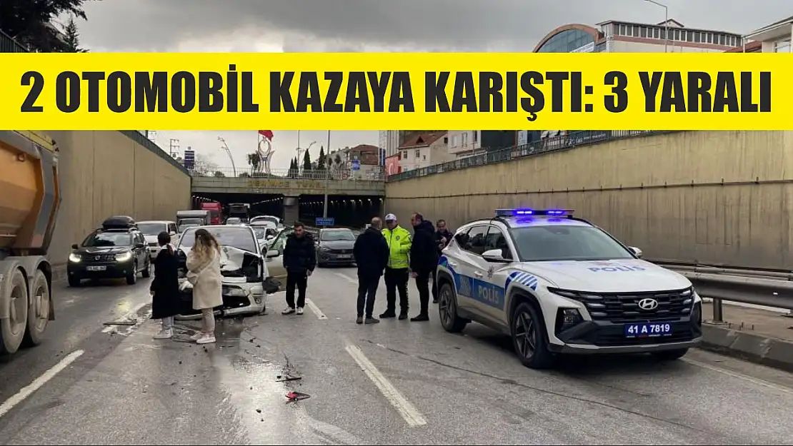 2 otomobil kazaya karıştı: 3 yaralı