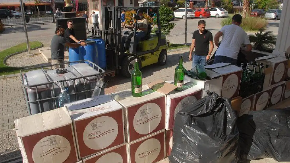 2 Bin 400 litre içki (şarap) ele geçirildi