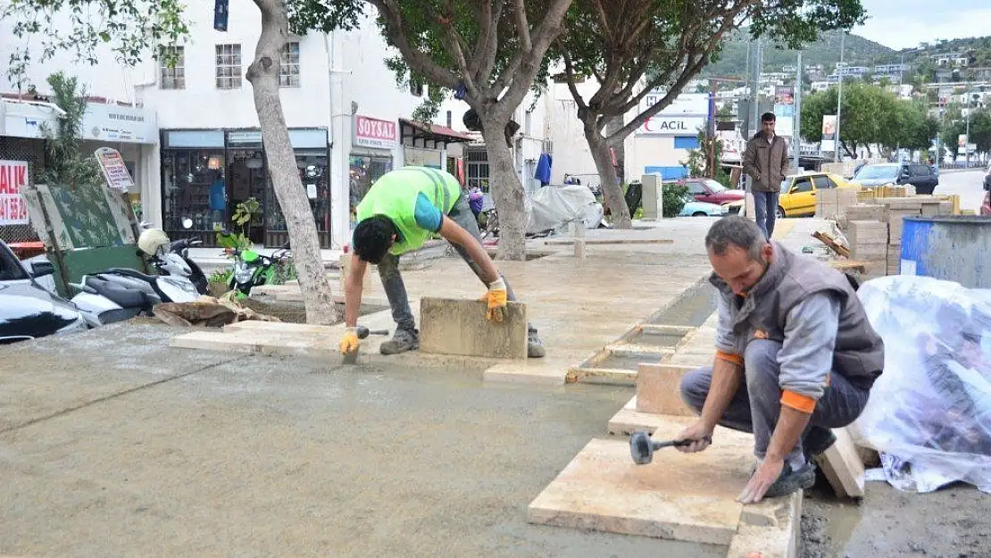 Bodrum ilçe merkezinde bakım onarım çalışmaları