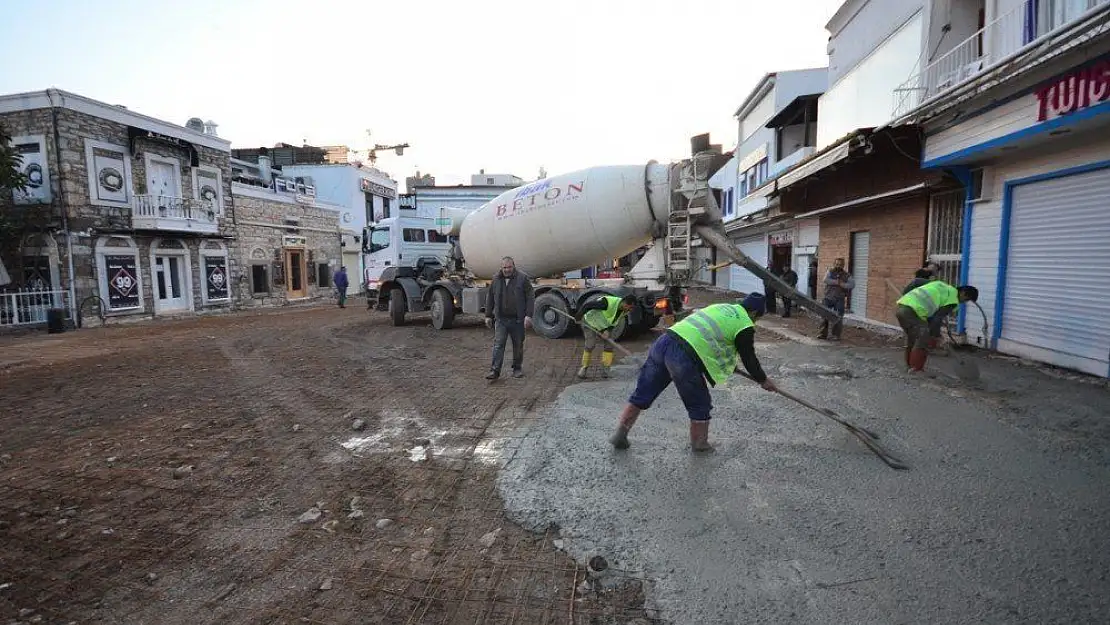 Bodrum çarşısında çalışmalar sürüyor