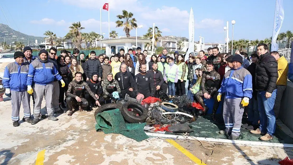 Bodrum'da denizden çıkan atıklar şok etti