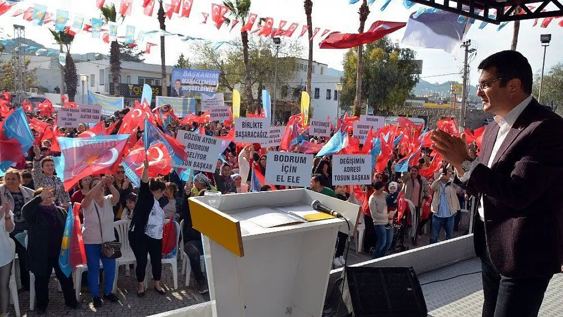 Mehmet Tosun'un mitingi yoğun ilgi gördü