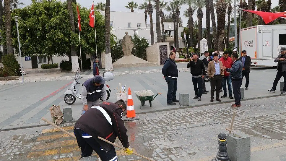 Bodrum'da fen işleri ekipleri çalışmalara devam ediyor
