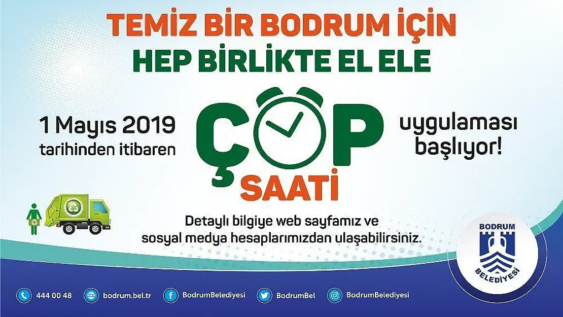 Bodrum'da 'çöp saati' uygulaması başlıyor