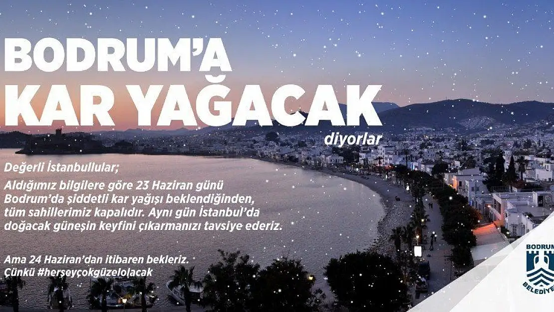 Bodrum'da kar var paylaşımı sosyal medyada rekor kırdı