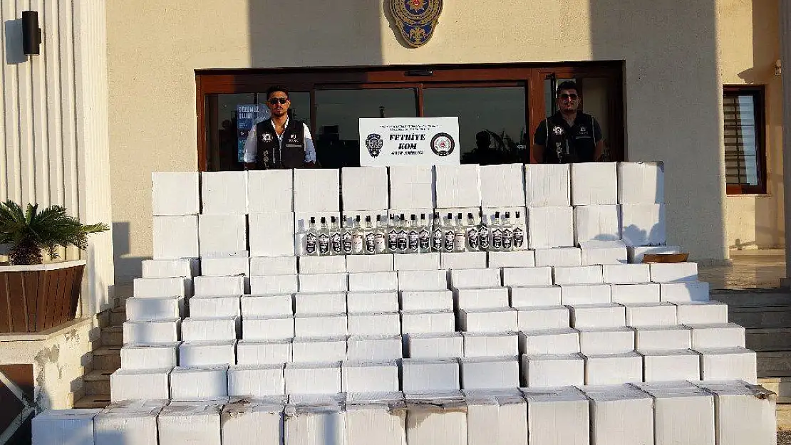 Fethiye'de bin 535 litre sahte içki ele geçirildi