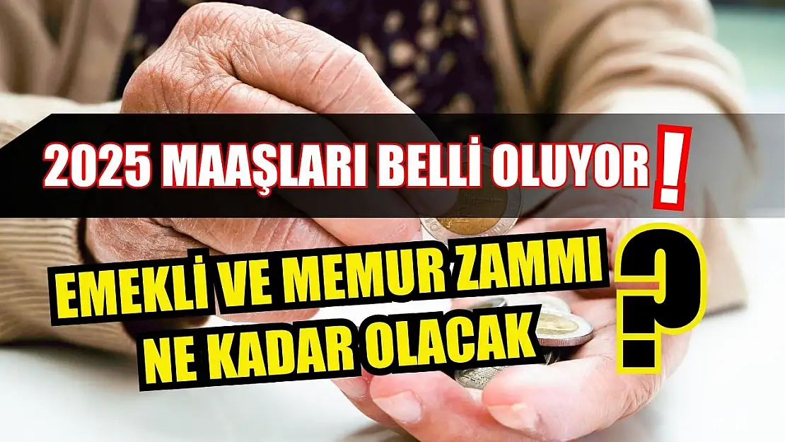 2025 maaşları belli oluyor, Emekli ve memur zammı ne kadar olacak