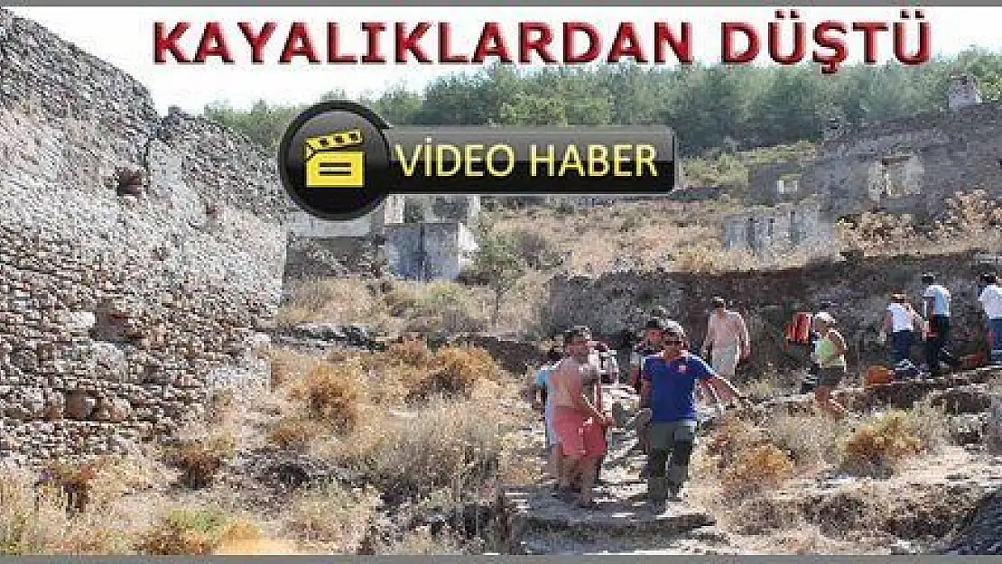 KAYALIKLARDAN DÜŞEN İNGİLİZ TURİST AĞIR YARALANDI