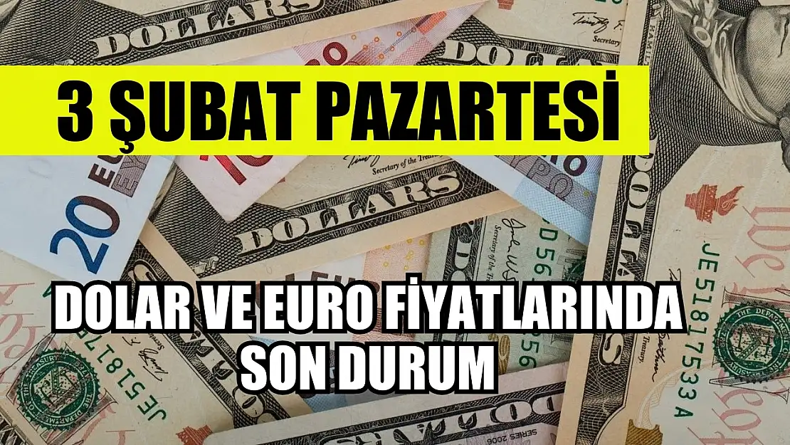 3 Şubat Pazartesi: Dolar ve Euro fiyatlarında son durum