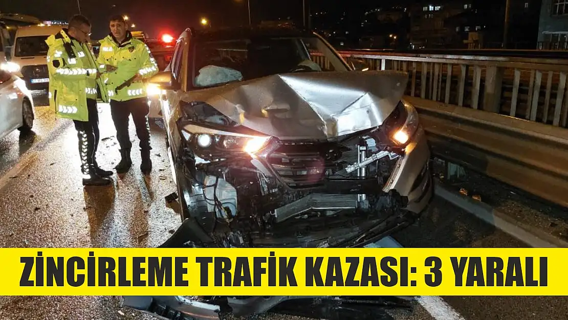 4 araçlı zincirleme trafik kazası: 3 yaralı