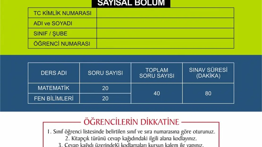 5733 Öğrenci Kazanım ve Değerlendirme Sınavına Giriyor