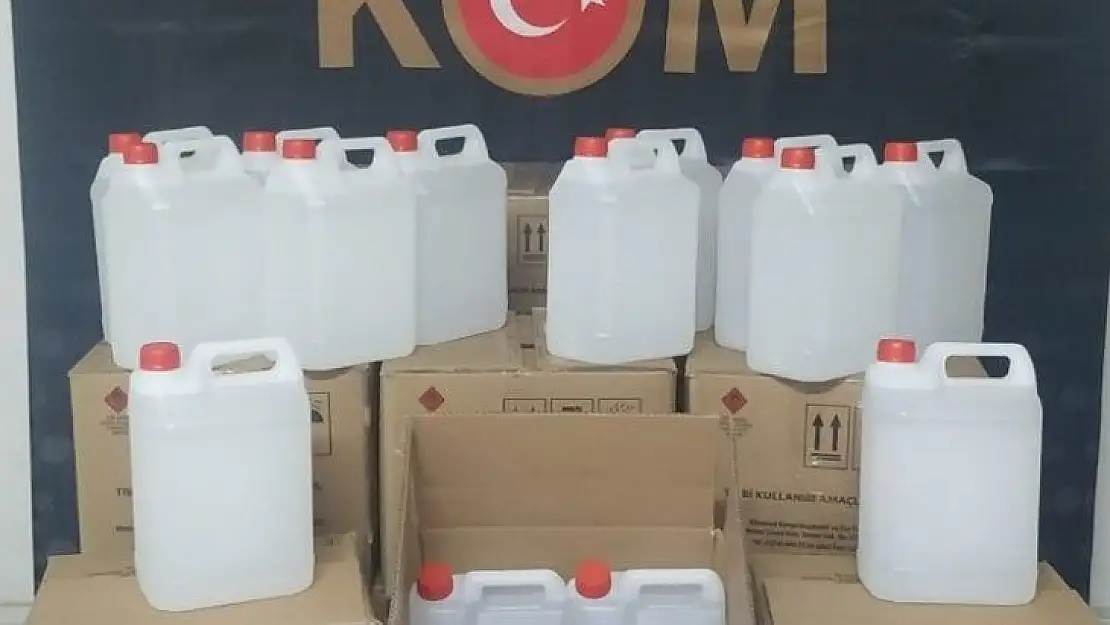 600 litre etil alkol ele geçirildi