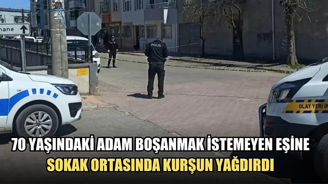 70 yaşındaki adam boşanmak istemeyen eşine sokak ortasında kurşun yağdırıp kendini vurdu