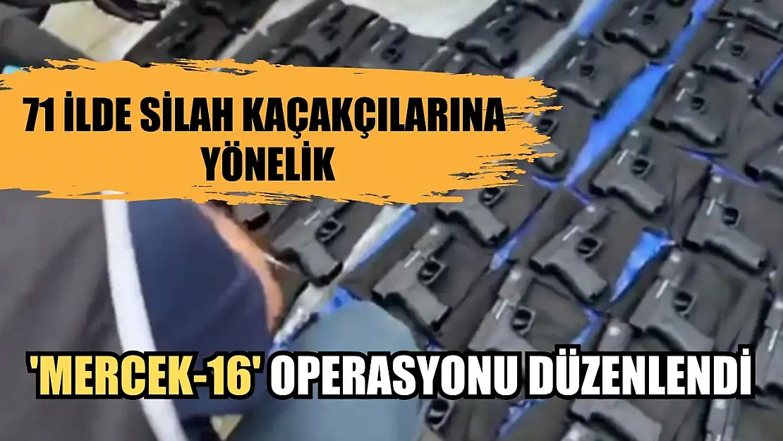 71 ilde silah kaçakçılarına yönelik 'Mercek-16' operasyonu düzenlendi