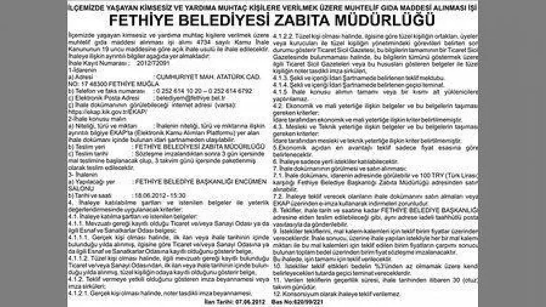 FETHİYE BELEDİYESİ ZABITA MÜDÜRLÜĞÜ