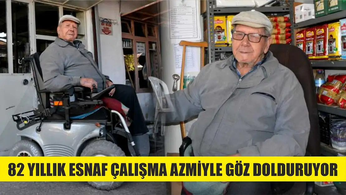 82 yıllık esnaf çalışma azmiyle göz dolduruyor