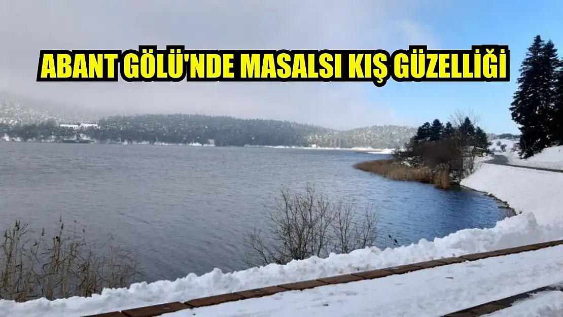 Abant Gölü'nde masalsı kış güzelliği