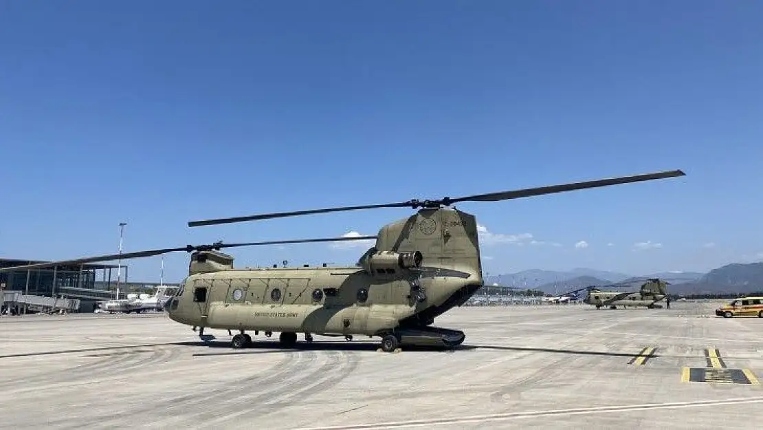 ABD yangın söndürme helikopterleri Dalaman'da