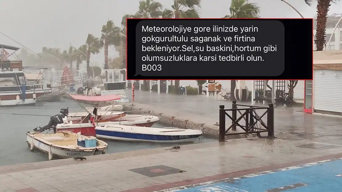 AFAD SMS ile uyardı! Fethiye'ye gök gürültülü sağanak yağış geliyor!