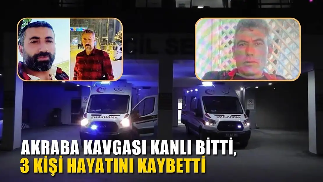 Akraba kavgası kanlı bitti, 3 kişi hayatını kaybetti