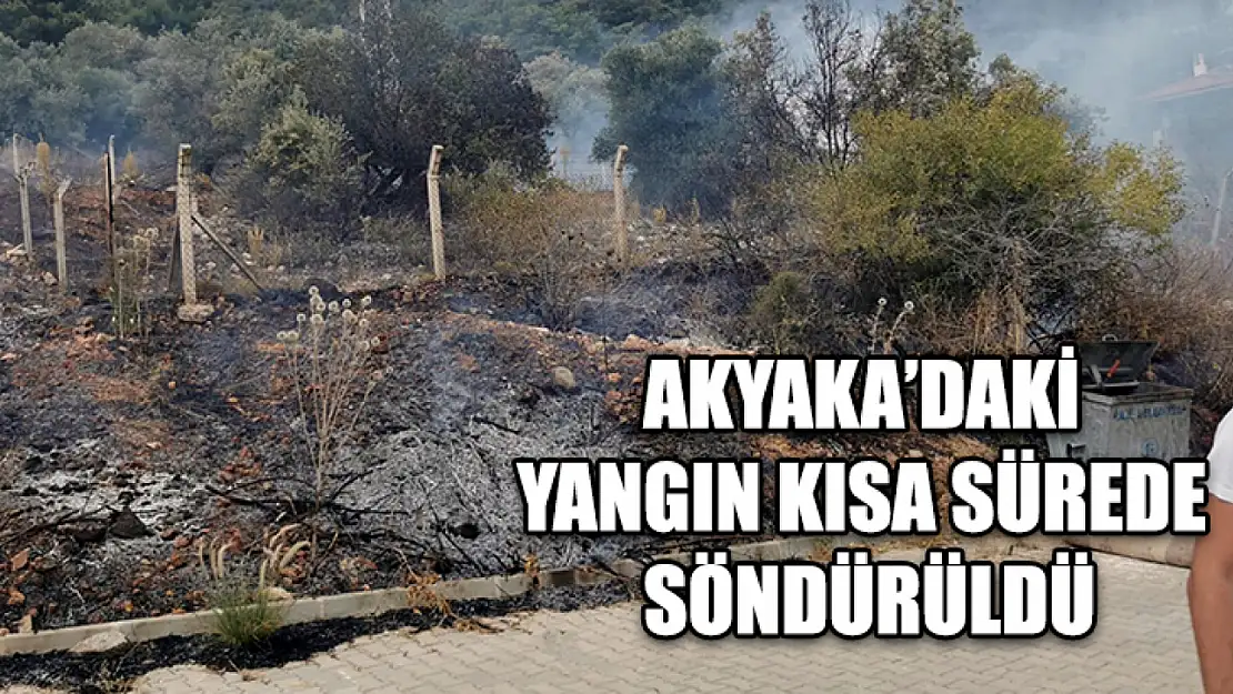 Akyaka'daki Yangın Kısa Sürede Söndürüldü