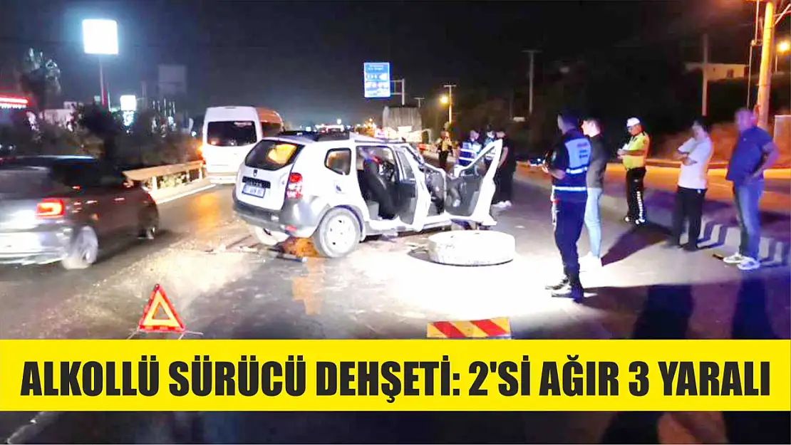 Alkollü sürücü dehşeti: 2'si ağır 3 yaralı