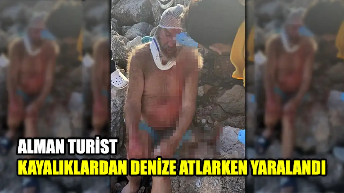 Alman Turist Kayalıklardan Denize Atlarken Yaralandı