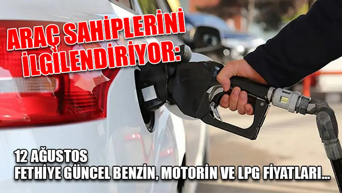 Araç sahiplerini ilgilendiriyor: 12 Ağustos Fethiye güncel benzin, motorin ve LPG fiyatları...